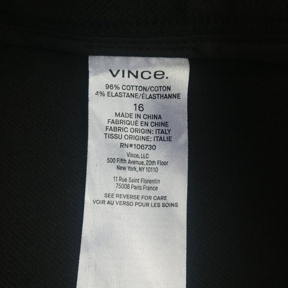 Vince wide leg cropped black cotton pants comfortable trousers sz 16 - Picture 6 of 12